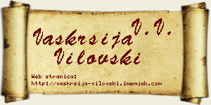 Vaskrsija Vilovski vizit kartica